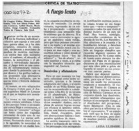 A fuego lento  [artículo] Luisa Ulibarri.