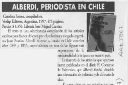 Alberdi, periodista en Chile  [artículo] Luis Moulián E.