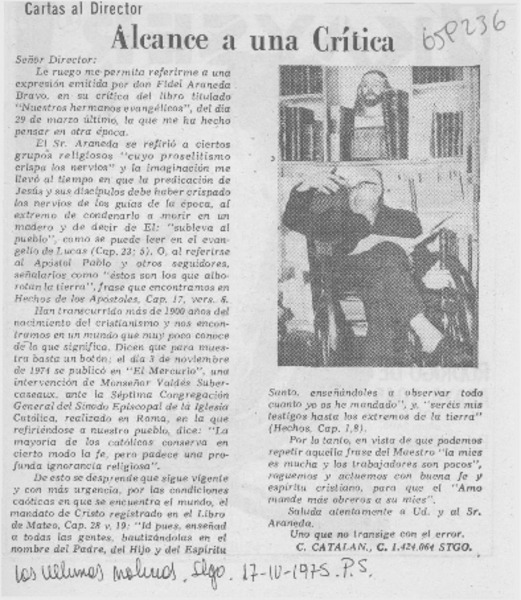 Alcance a una crítica