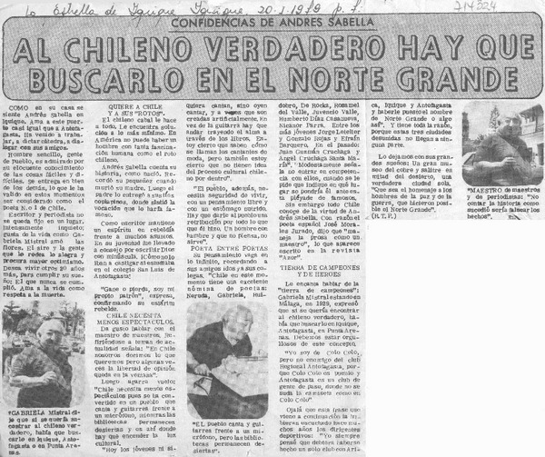 Al chileno verdadero hay que buscarlo en el norte grande