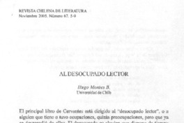 Al desocupado lector