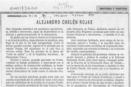 Alejandro Chelén Rojas  [artículo] Marcelo Schilling.