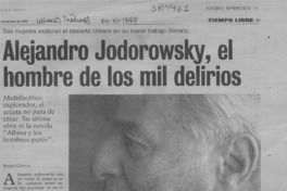 Alejandro Jodorowsky, el hombre de los mil delirios  [artículo] Rodrigo Castillo