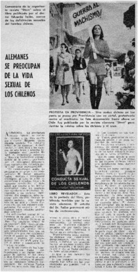 Alemanes se preocupan de la vida sexual de los chilenos.