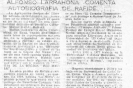 Alfonso Larrahona comenta autobiografía de Rafide
