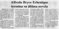 Alfredo Bryce Echeñique termina su última novela