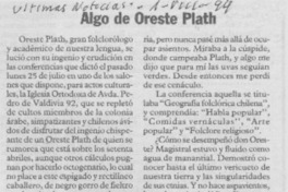 Algo de Oreste Plath