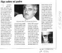 Algo sobre mi padre  [artículo] Patricio Hales