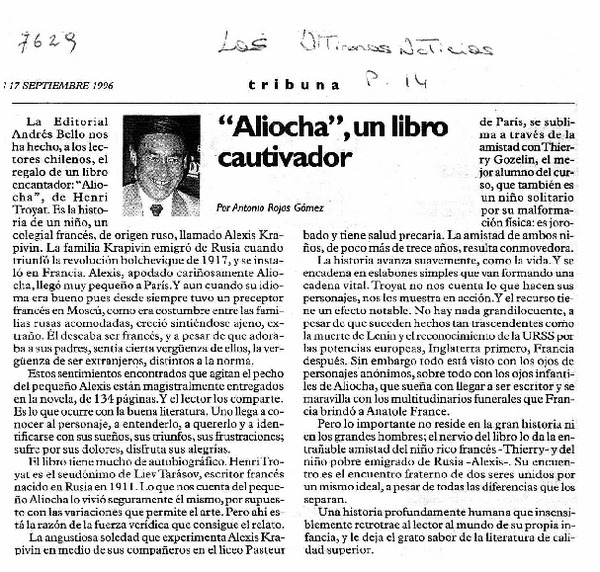 Aliocha", un libro cautivador