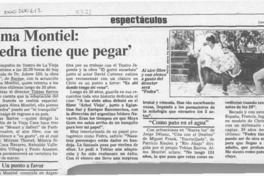 Alma Montiel, "Fedra tiene que pegar"  [artículo].