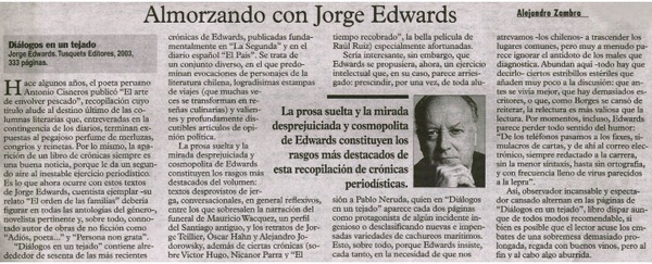 Almorzando con Jorge Edwards