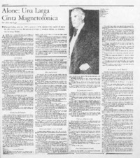 Alone, una larga cinta magnetofónica