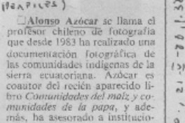 Alonso Azócar.