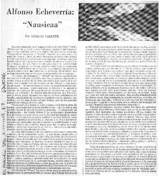Alonso Echeverría: "Nausicaa"