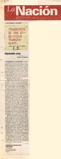 Alucinante cosa  [artículo] Artemio Echegoyen.
