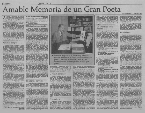 Amable memoria de un gran poeta