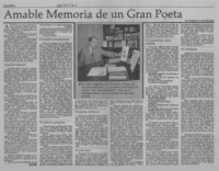 Amable memoria de un gran poeta