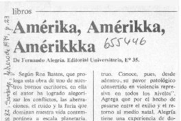 Amérika, Amérika, Amérikkka.  [artículo]