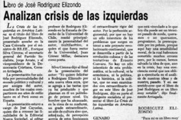 Analizan crisis de las izquierdas  [artículo].