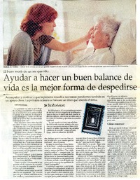 Ayudar a hacer un buen balance de vida es la mejor forma de despedirse  [artículo] María Paz Carvajal.