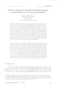 Breve chanson de Lily Iñiguez Matte: agonía ejemplar y plenitud humana1  [artículo] Regina Valdés Bowen.