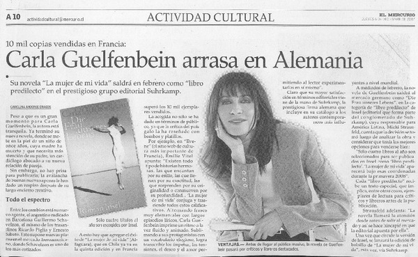 Carla Guelfenbein arrasa en Alemania