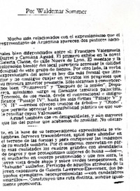 [Carolina Aguad]  [artículo] Waldemar Sommer.
