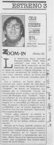 Cielos cubiertos la gente se va...