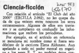 Ciencia-ficción  [artículo] Ilda Cádiz Avila.