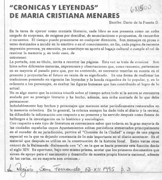 Crónicas y leyendas