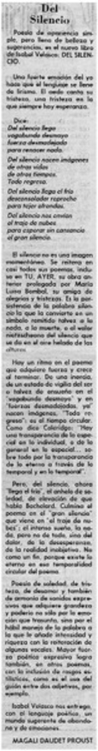 Del silencio
