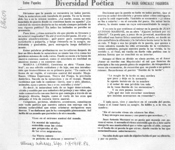 Diversidad poética