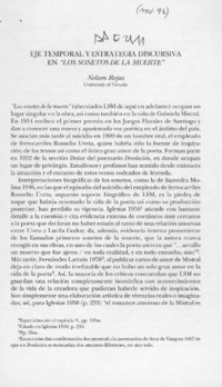 Eje temporal y estrategia discursiva en "Los sonetos de la muerte"