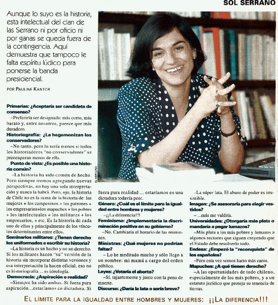 El Límite para la igualdad entre hombres y mujeres. ¡¡La Diferencia!! [entrevistas]