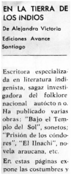 En la tierra de los indios