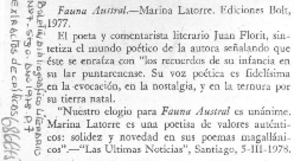 Fauna austral.