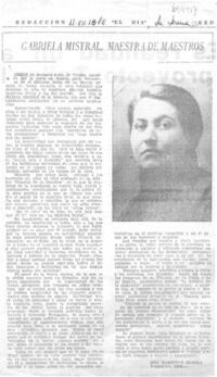 Gabriela Mistral, maestra de maestros