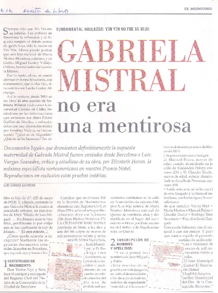 gabriela Mistral no era una mentirosa