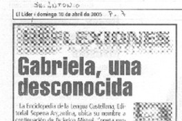 Gabriela, una desconocida