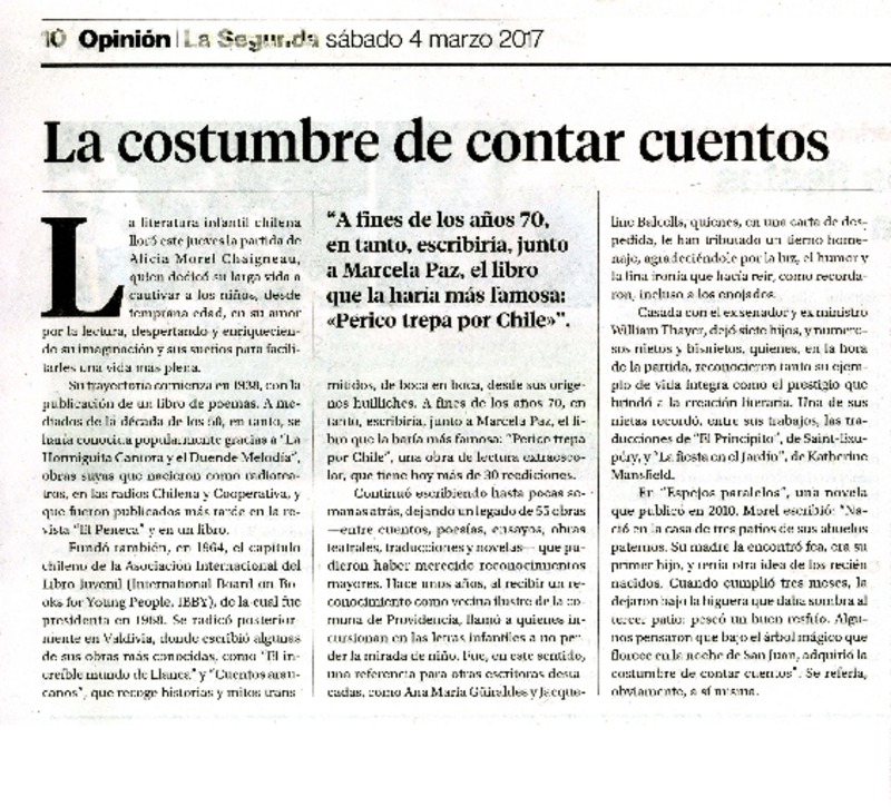 La costumbre de contar cuentos.  [artículo]