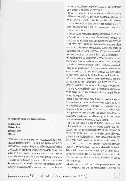 La educación de las virtudes en la familia