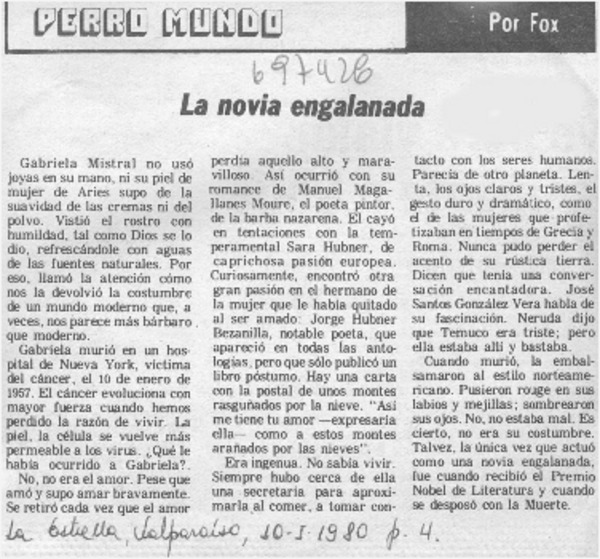 La novia engalanada