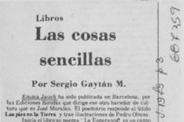 Las cosas sencillas