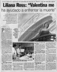 Liliana Ross: "Valentina me ha ayudado a enfrentar la muerte" [entrevistas]