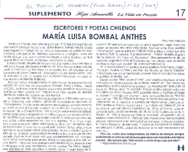 María Luisa Bombal Anthes.