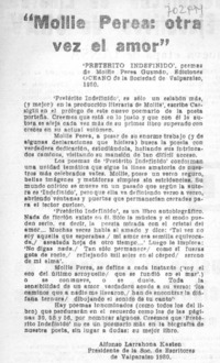 Mollie Perea: otra vez el amor