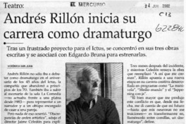 Andrés Rillón inicia su carrera como dramaturgo