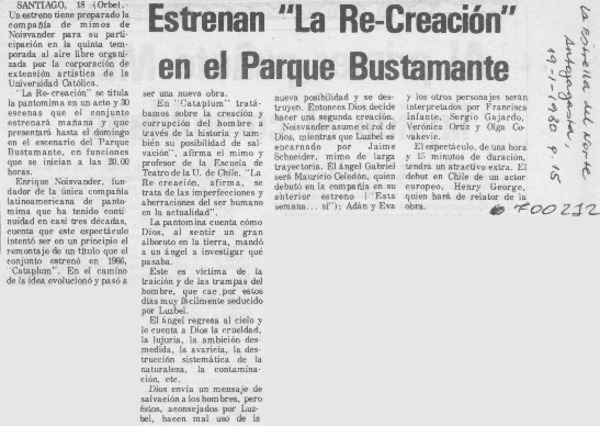 Angeles y Arcángeles en Parque Bustamante.