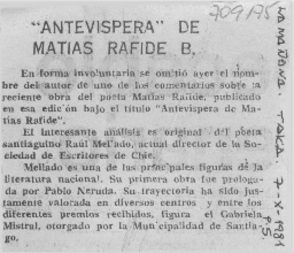 Antevíspera.