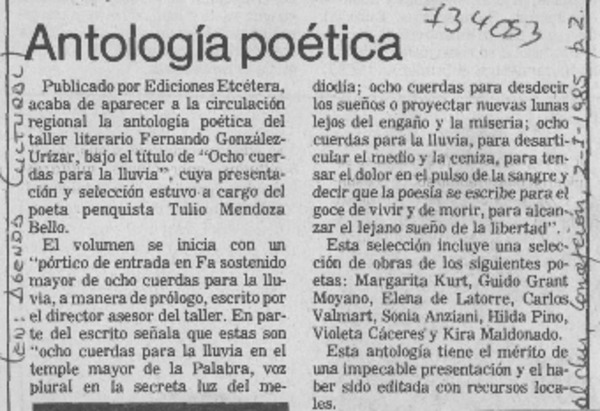 Antología poética.